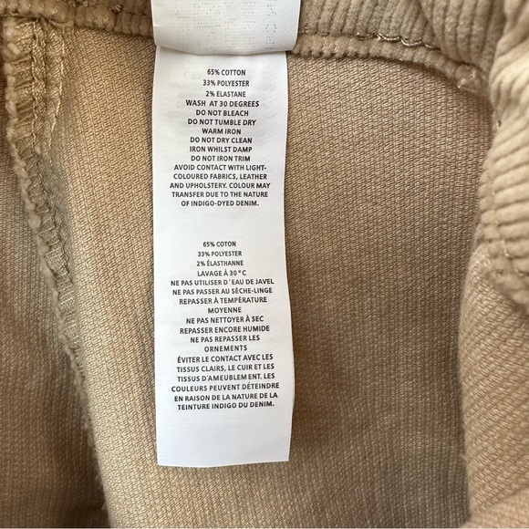 NWT Pretty Little Thing A-line Corduroy Mini Skirt Stone Cord Cammie Tan 12 - Picture 9 of 12